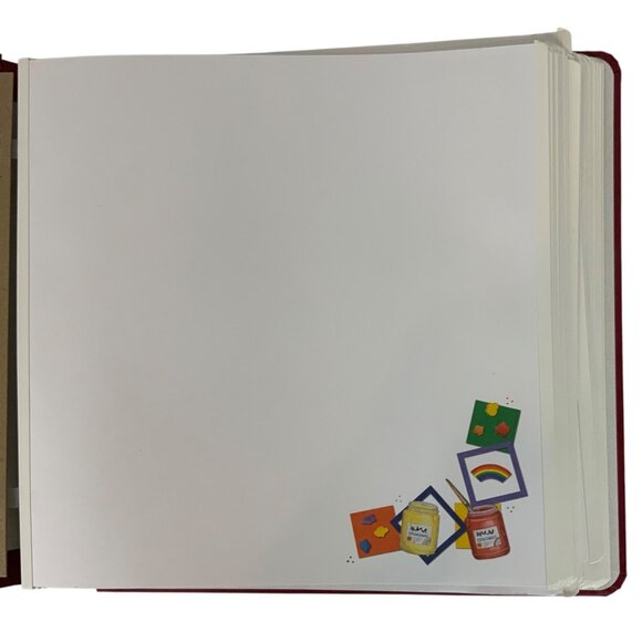 Creative Memories 12x12 Red Scrapbook Album With Blank & School Themed Pages - Picture 5 of 8